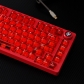 104+10 PC Crystal Semitransparent Cool Keycaps Set Screen Printing for MX Keyboard